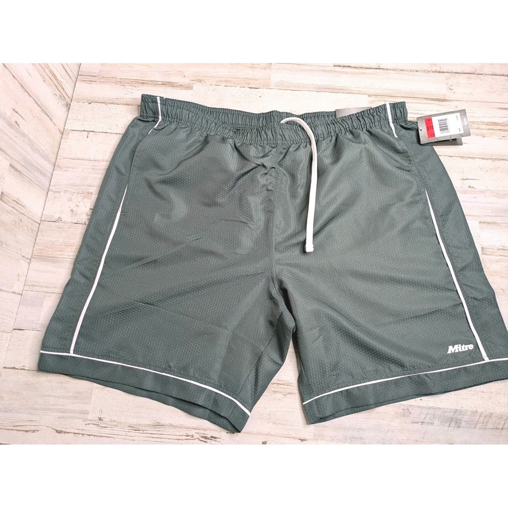 NWT Mitre Different League Men's Shorts 7" Inseam Size XL Sage Green